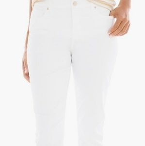 So slimming white ankle pants